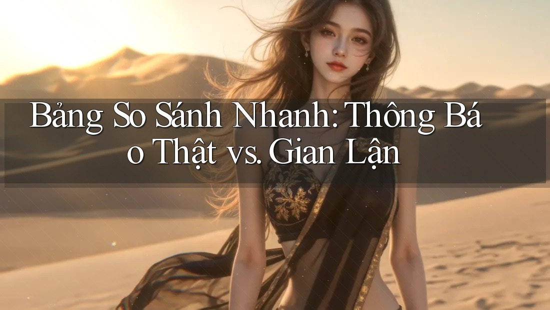 Bảng So Sánh Nhanh: Thông Báo Thật vs. Gian Lận
